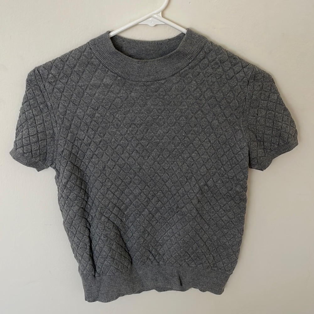 Gray Forever 21 short sleeved sweater